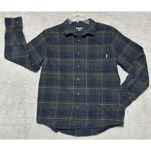 Eddie‎ Bauer Flannel Shirt Mens L Green Plaid Gorpcore Cabin Y2k Classic